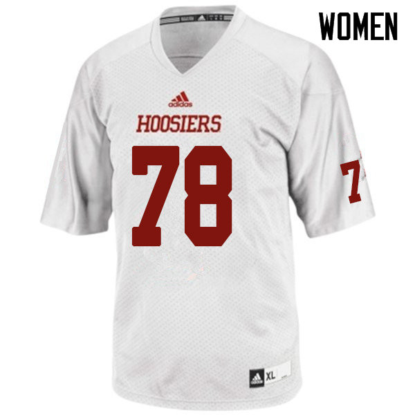 Women #78 Britt Beery Indiana Hoosiers College Football Jerseys Sale-White